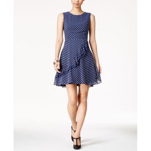 Maison Jules Ruffled Fit Flare Dress - Picture 1 of 2